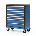 Carrello portautensili Ulmordiq in acciaio blu con 11 cassetti e ruote, dimensioni 78x46x97 cm, per officina e garage